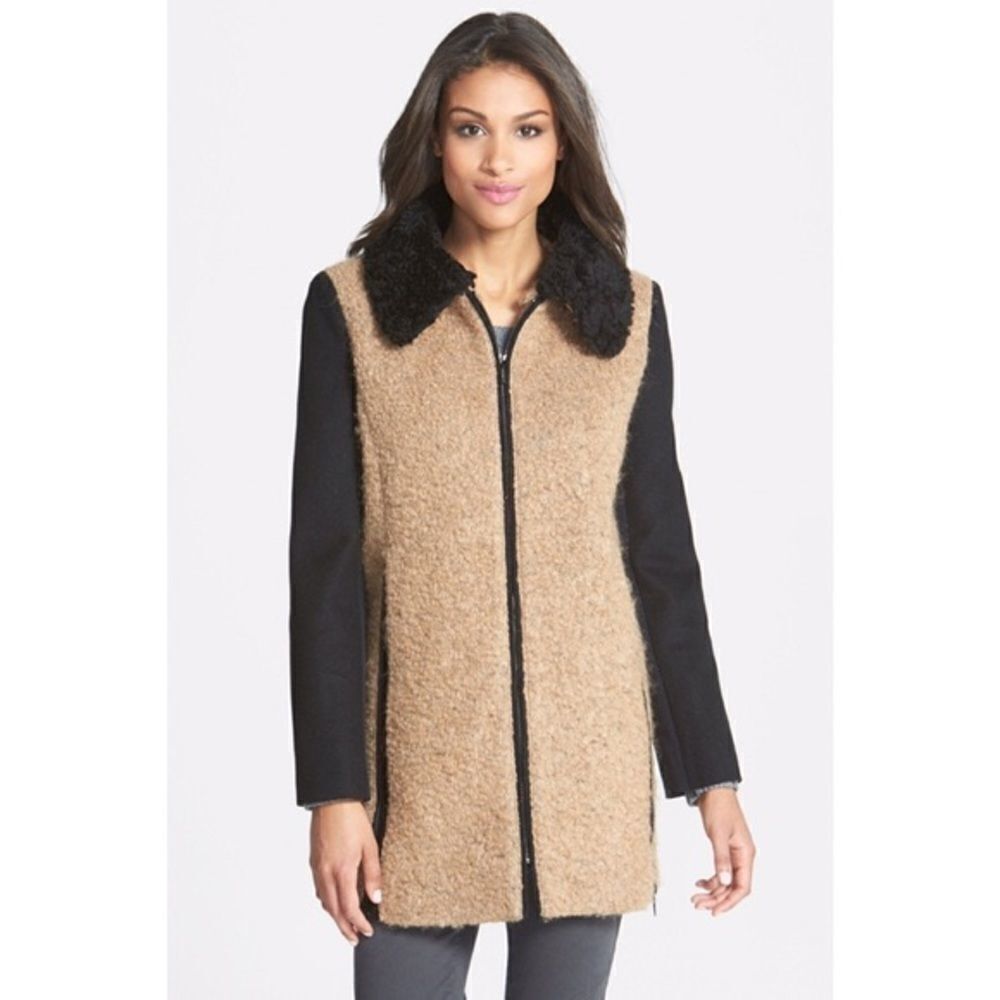 Laundry Shelli Segal Wool blend boucle Teddy coat C48‎